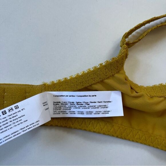 Simone Perele Embleme Scoop Demi - Golden Yellow 32D - Picture 11 of 13
